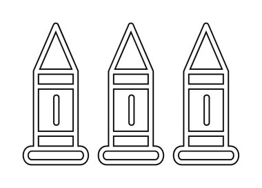 Askeri silah mermileri vektör ikonu. Sembol, logo çizimi. Vektör grafikleri 