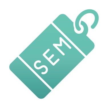 sem etiket simgesi, vektör illüstrasyonu  