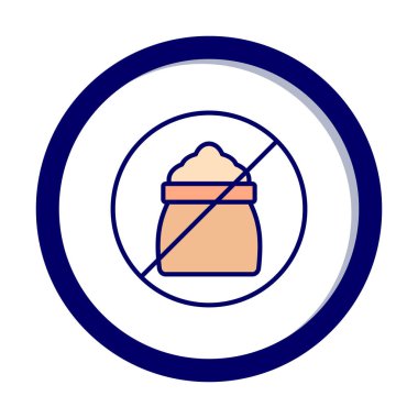 Şeker işareti yok, vektör illüstrasyonu  