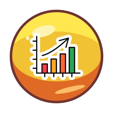 büyüyen grafik, bar grafiği vektör çizimi