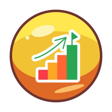 büyüyen grafik simgesi, vektör çizim