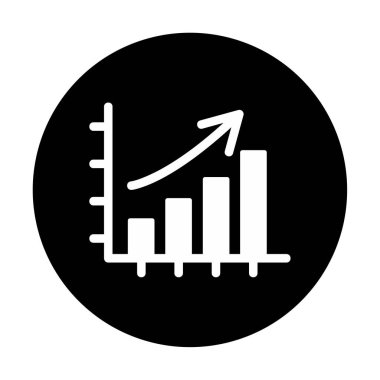 büyüyen grafik, bar grafiği vektör çizimi