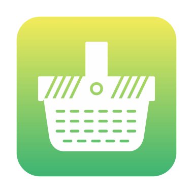 piknik sepeti web simgesi, vektör illüstrasyonu 