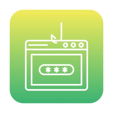 Basit Parola Kopyalama simgesi, vektör illüstrasyonu