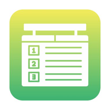 Puan tahtası web simgesi, vektör illüstrasyonu 