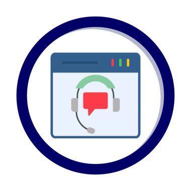 Modern Çevrimiçi Online Destekleyici element tasarımının vektör illüstrasyonu                            