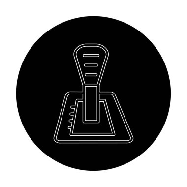 Araba vites kutusu web simgesi, vektör illüstrasyonu