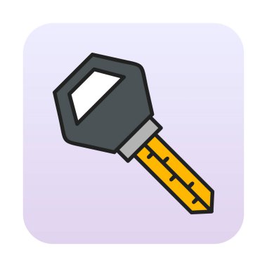 Araba anahtarı simgesi. düz dizayn. vektör illüstrasyonu 