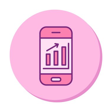 akıllı telefon ekran vektör simgeleri üzerinde analiz