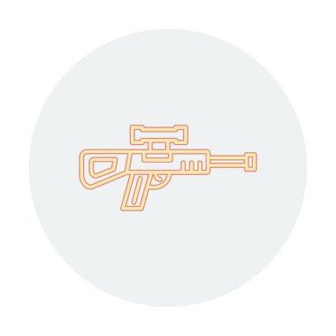 Keskin nişancı silahı ikonu vektör çizimi