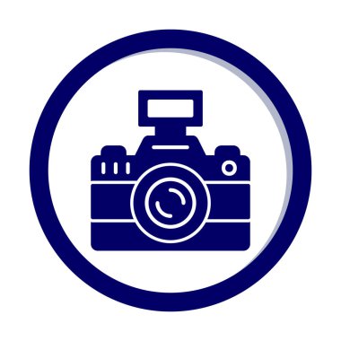 fotoğraf makinesi ikon vektör illüstrasyonu                      