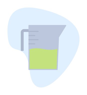 Beaker modern simgesinin vektör illüstrasyonu                          