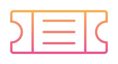 bilet simgesi, vektör illüstrasyonu basit tasarım