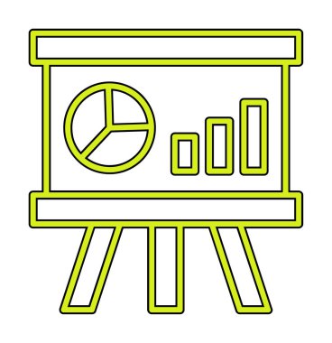 Whiteboard simgesinin vektör illüstrasyonu