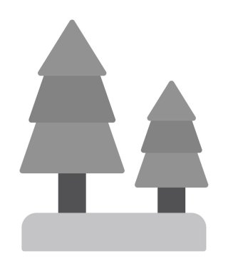 Orman ikonu vektör illüstrasyonu 