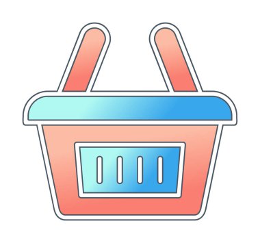 Alışveriş arabası ikon vektör illüstrasyonu 