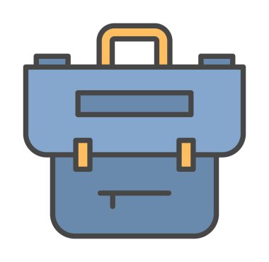 Çanta. Web simgesi basit illüstrasyon  