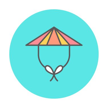 Çin şapkası. Web simgesi basit illüstrasyon 