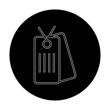 Köpek etiketi vektör simgesi, vektör illüstrasyonu