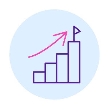 büyüyen grafik simgesi, vektör çizim