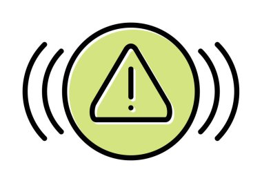 uyarı işareti simgesi, vektör illüstrasyonu  