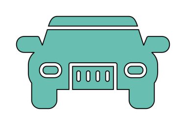 araba web simgesi basit illüstrasyon 