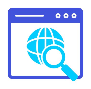 tarayıcı web simgesi, vektör illüstrasyonu 