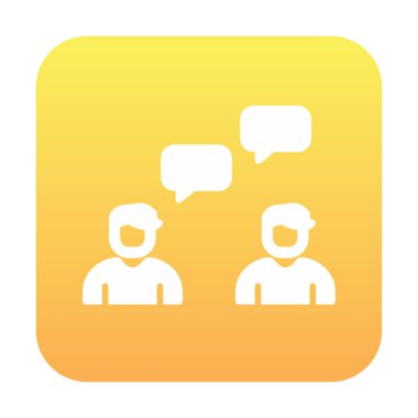 Basit Çalışma İletişim simgesi, vektör illüstrasyonu