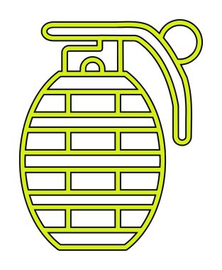 El bombası simgesi, vektör illüstrasyonu