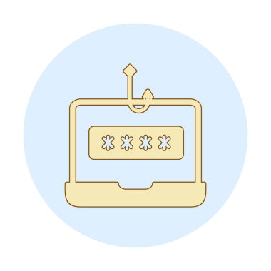 Phishing simgesi, düz tasarım illüstrasyon tasarımı