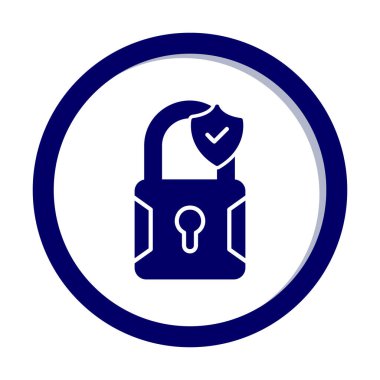 asma kilit web simgesi, vektör illüstrasyonu 