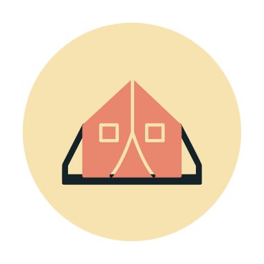 çadır simgesi, vektör çizimi  