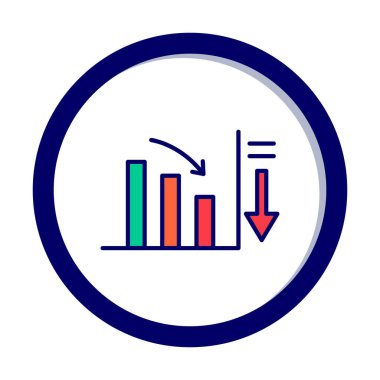 Basit grafik simgesi, vektör illüstrasyonunu azalt