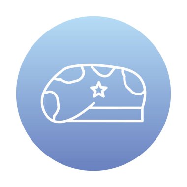 Askeri Şapka ikon vektör illüstrasyonu