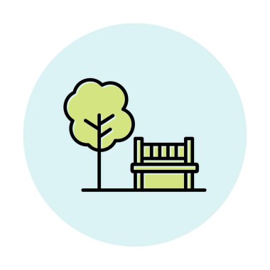 Yedek vektör renk simgesine sahip park 