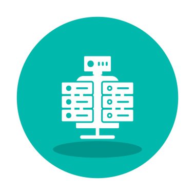 Ağ sunucu simgesinin vektör illüstrasyon tasarımı