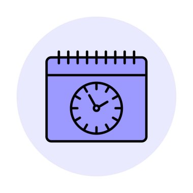 Beyaz arka plan üzerinde izole zamanlama simgesini