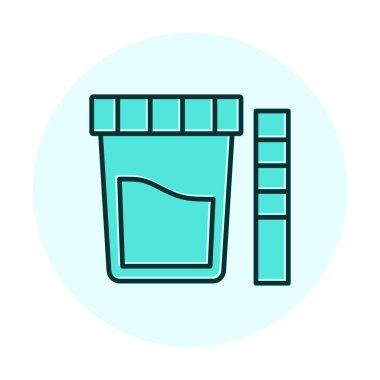 İdrar Test Ağı simgesi, vektör illüstrasyonu