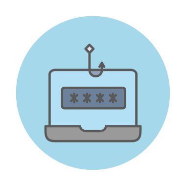 Phishing simgesi, düz tasarım illüstrasyon tasarımı