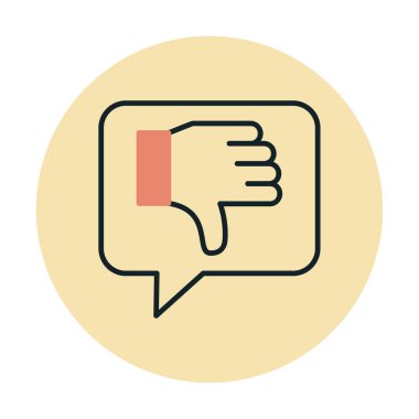 Hoşlanmıyorum. Web simgesi basit illüstrasyon 