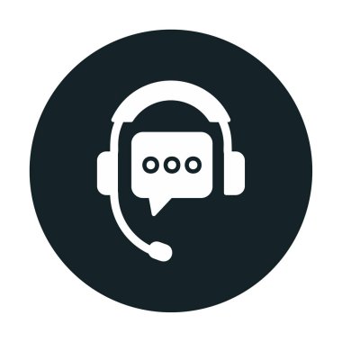 Basit Destek Hizmetleri simgesi, vektör illüstrasyonu