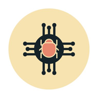 düz Spyware simge vektör illüstrasyon tasarımı