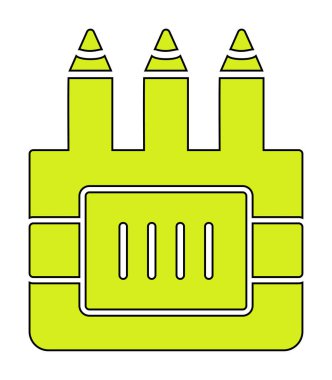 Renkli Kalem simgesi vektör illüstrasyonu