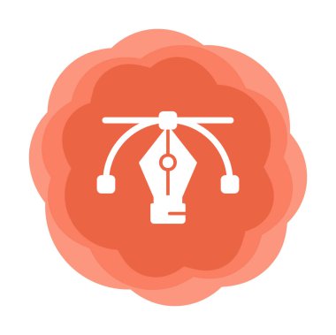 Basit kalem aracı simgesi, vektör illüstrasyonu