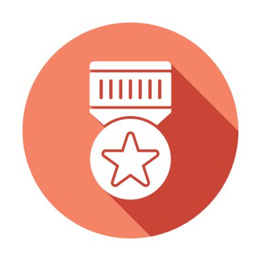 Basit Askeri Rozet simgesi, vektör illüstrasyonu