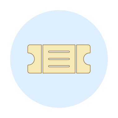 bilet simgesi, vektör illüstrasyonu basit tasarım