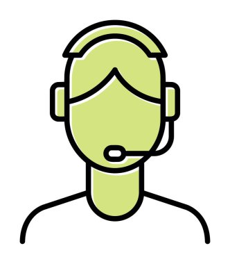 Vektör olarak Müşteri Hizmetleri Ajanı simgesi. logotype