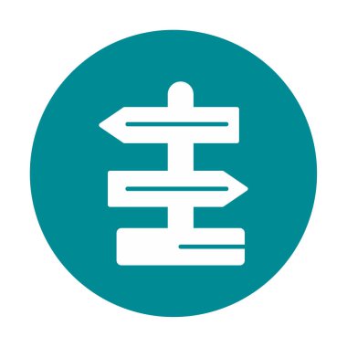 Yön işareti. Web simgesi basit tasarım 