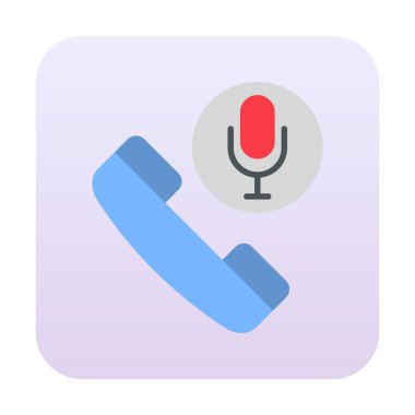 Basit Arama Kaydı simgesi, vektör illüstrasyonu