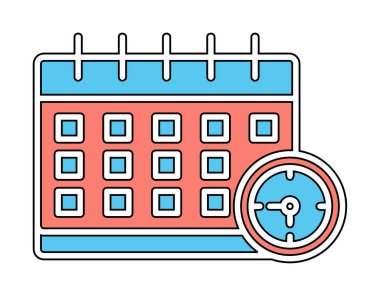 Takvim simgesi. Son teslim tarihi simgesi, vektör illüstrasyon tasarımı